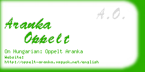 aranka oppelt business card